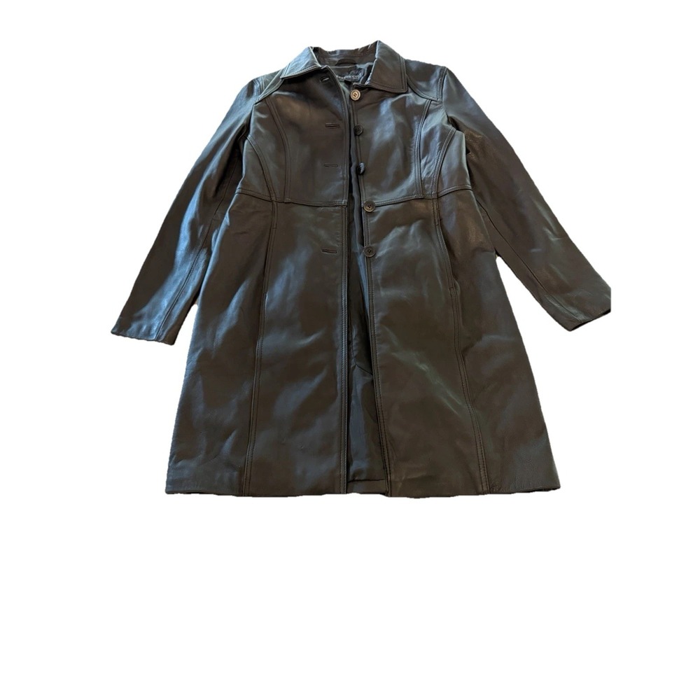 Kenneth Cole Women's Black Leather Jacket Size Medium